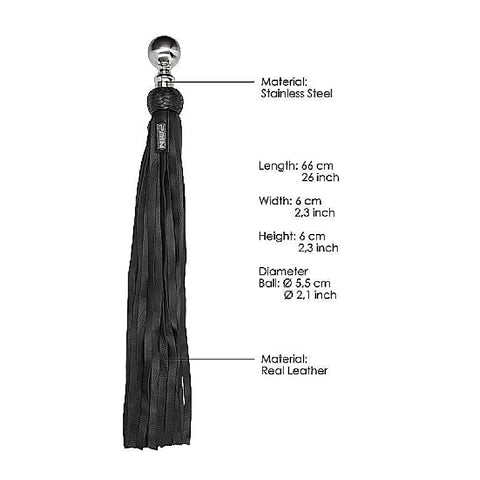 Pain Heavy Metal Ball Flogger Softy Leather