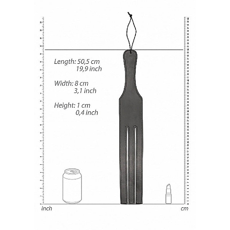 Premium Three Finger Paddle Tawse by Shots Toys - Paddles And Slappers