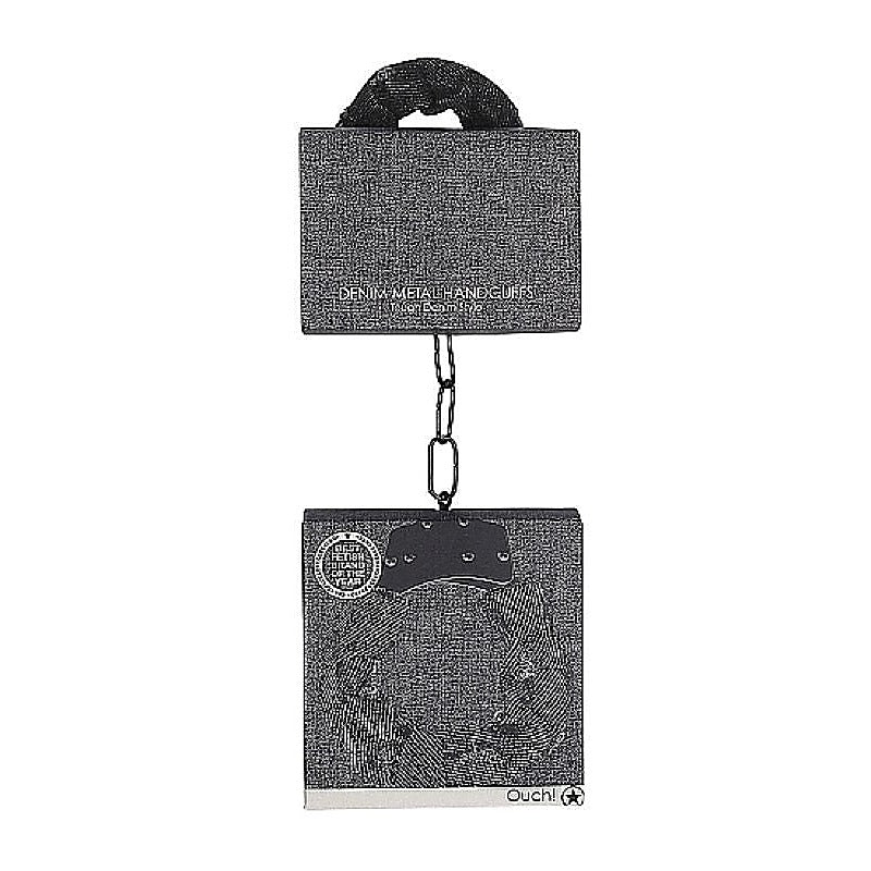 Premium Denim Metal Handcuffs by Shots Toys - Cuffs and Restraints