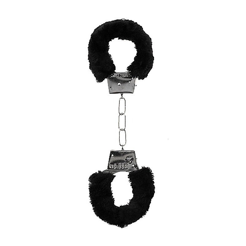 Lightweight Fur-Lined Steel Cuffs by Shots Toys - Cuffs and Restraints