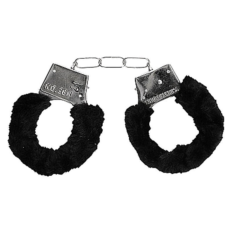 Lightweight Fur-Lined Steel Cuffs by Shots Toys - Cuffs and Restraints