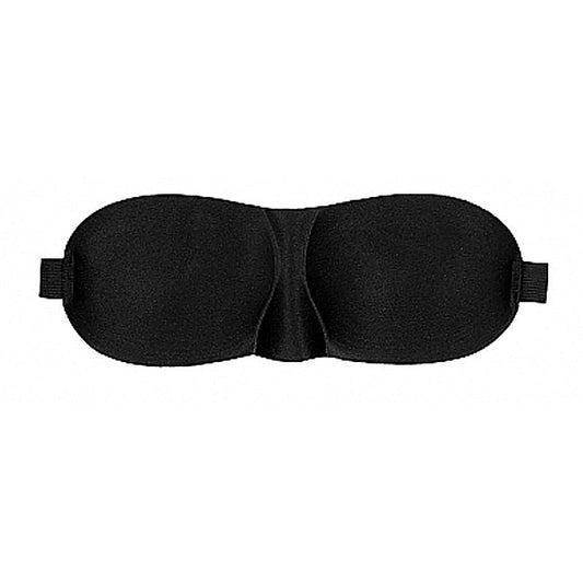 Ouch Black and White Satin Curvy Eye Mask