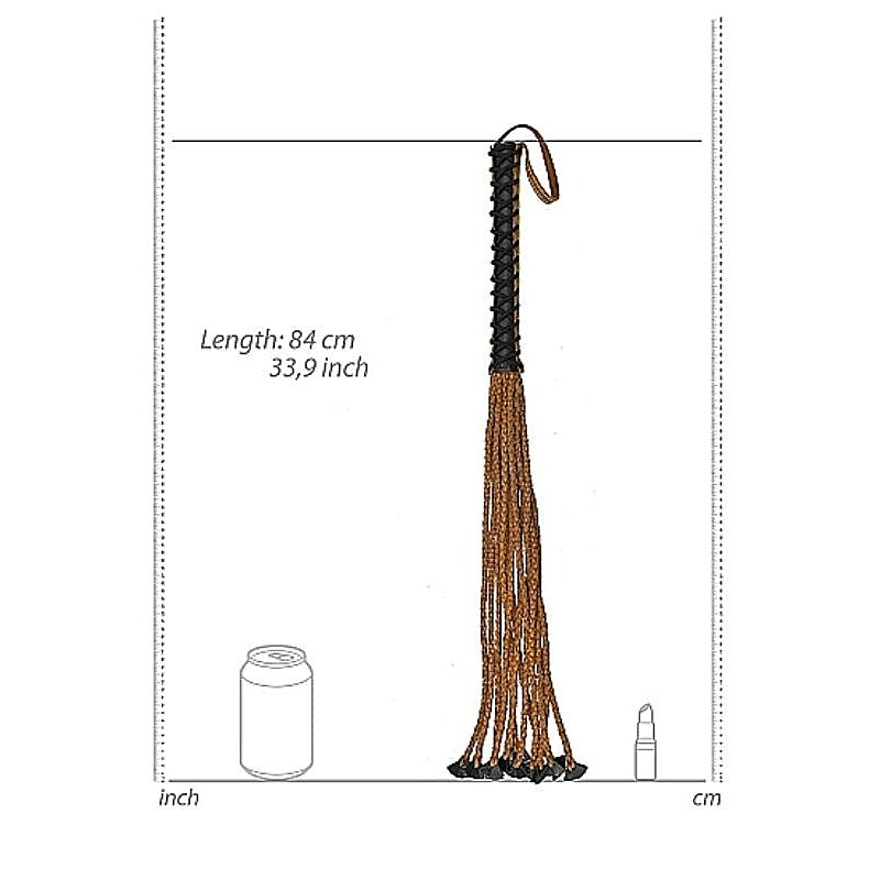Medieval Braided Whip with 12 Tails by Shots Toys - Whips And Crops