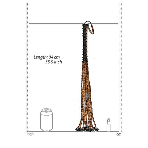 Medieval Braided Whip with 12 Tails by Shots Toys - Whips And Crops