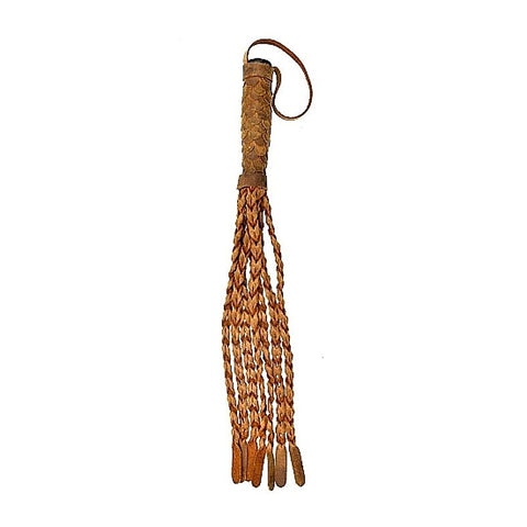 Premium Medieval Braided Tan Whip by Shots Toys - Whips And Crops