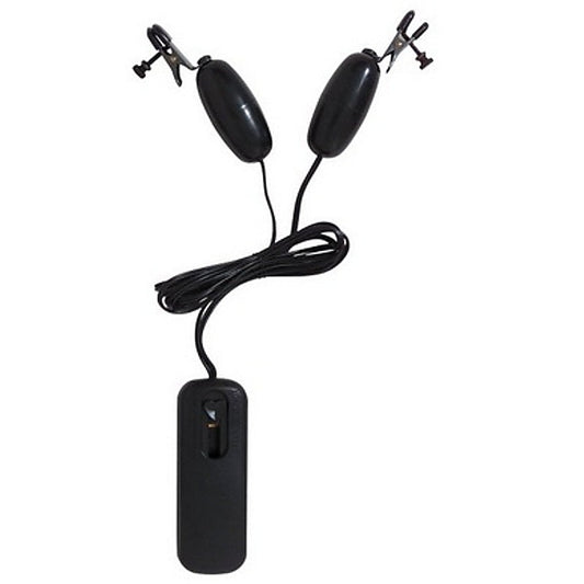 Vibrating Alligator Mini Nipple  Clamps Black