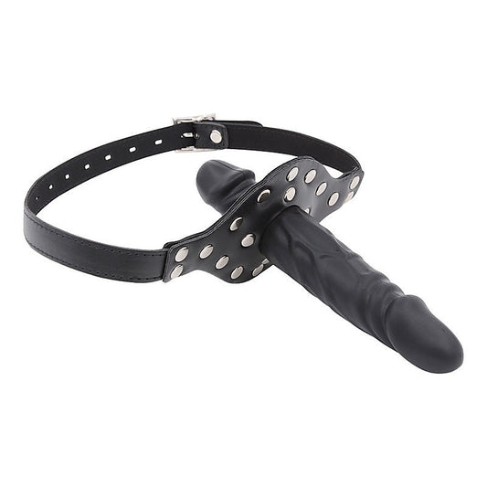Double Penis Gag Black - Bondage Gags and Bits