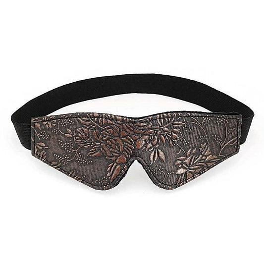 Brown Floral Print Blindfold - Fancy Dress Ups