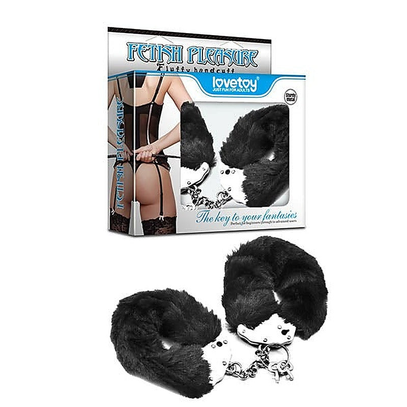 Fetish Pleasure Fluffy Hand Cuffs - Cuffs and Restraints