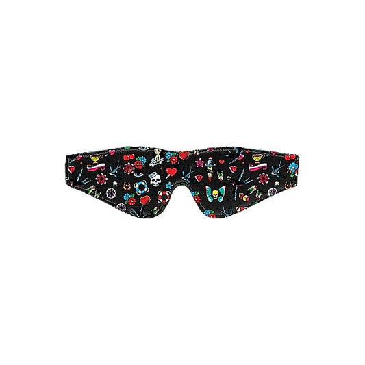 Ouch Printed Eye Mask - Tattoo-Inspired Sleep Accessory