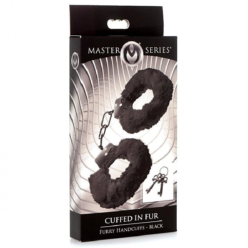 Cuffed in Fur Furry Handcuffs by XR Brands - Babydolls and Chemises