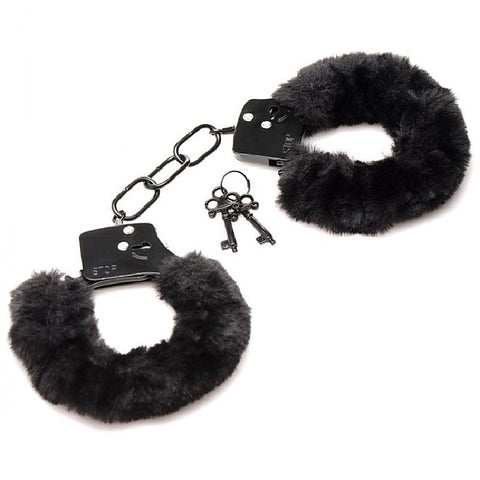 Cuffed in Fur Furry Handcuffs by XR Brands - Babydolls and Chemises