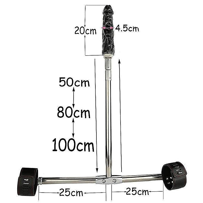 Ankle Spreader Bar With Dildo by BDStyle - Spreaders and Hangers