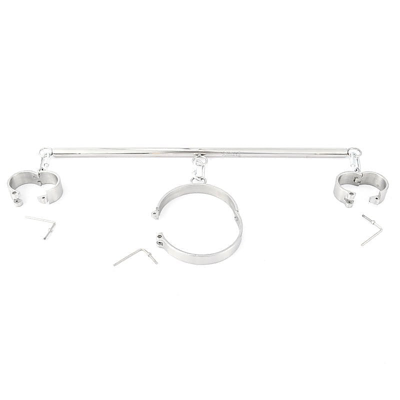 Neck & Wrist Restraint With Spreader Bar by BDStyle - Spreaders and Hangers