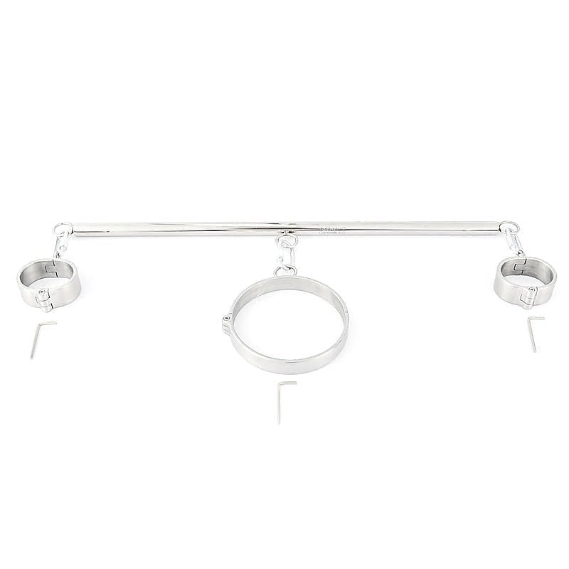 Neck & Wrist Restraint With Spreader Bar by BDStyle - Spreaders and Hangers