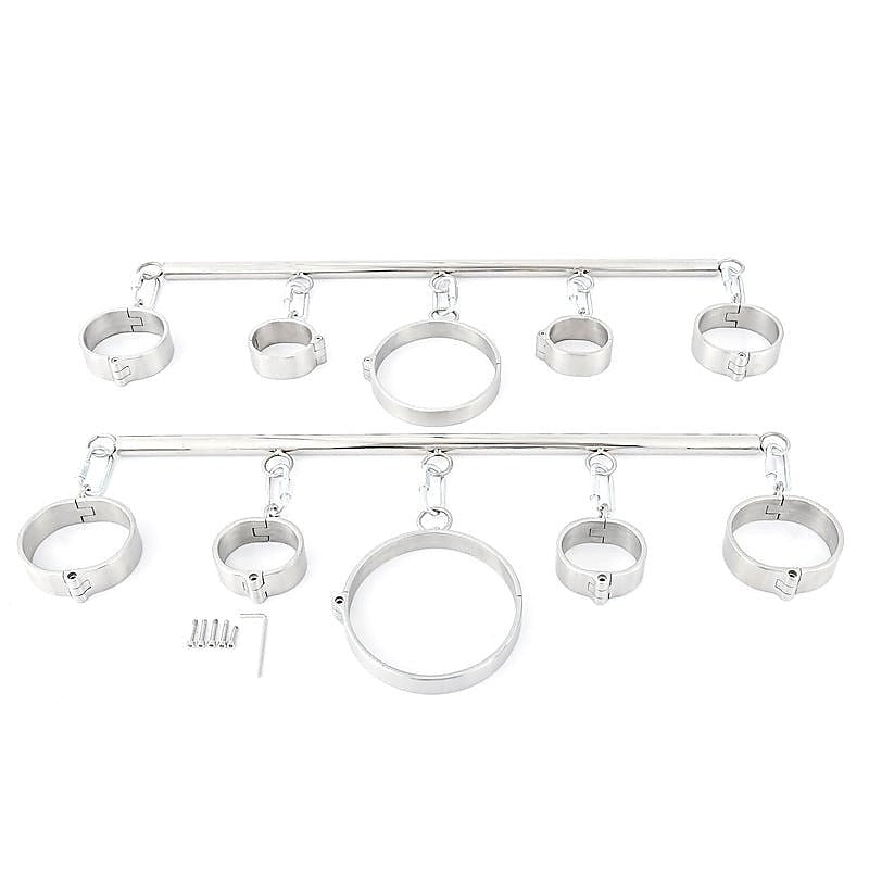 Luxurious Stainless Steel Bondage Kit by BDStyle - Spreaders and Hangers