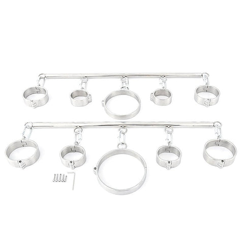 Luxurious Stainless Steel Bondage Kit by BDStyle - Spreaders and Hangers