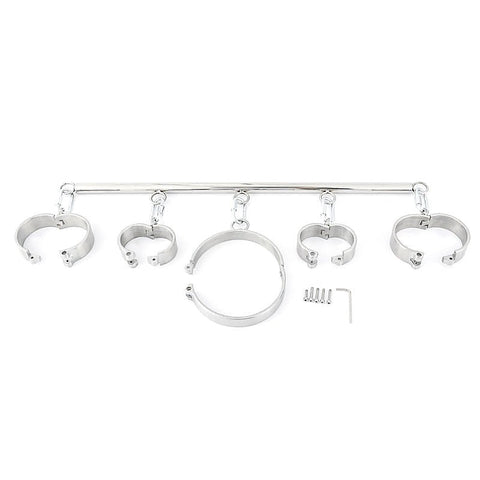 Luxurious Stainless Steel Bondage Kit by BDStyle - Spreaders and Hangers