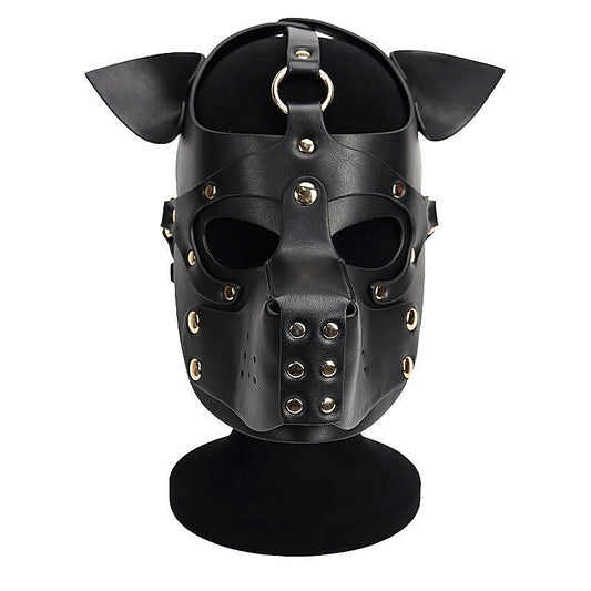 Double Color Dog Bondage Hood - Bondage Hoods