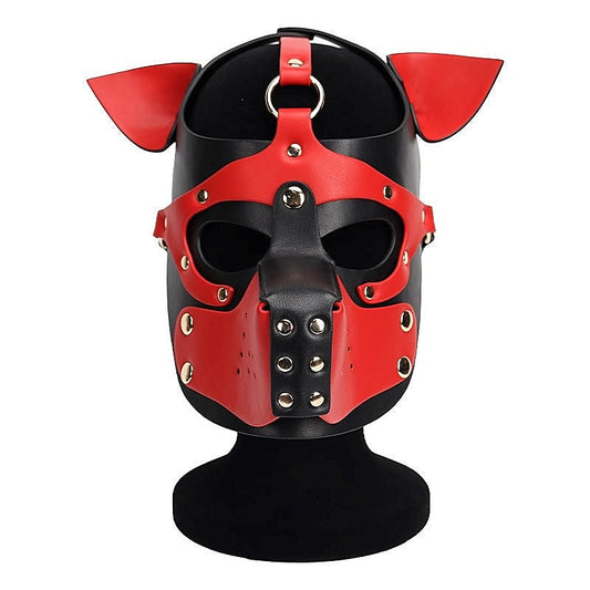 Double Color Dog Bondage Hood - Bondage Hoods