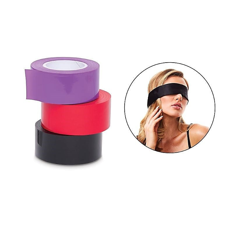 WhipSmart Bondage Tape 3-Pack with Blindfold - Masks And Blindfolds
