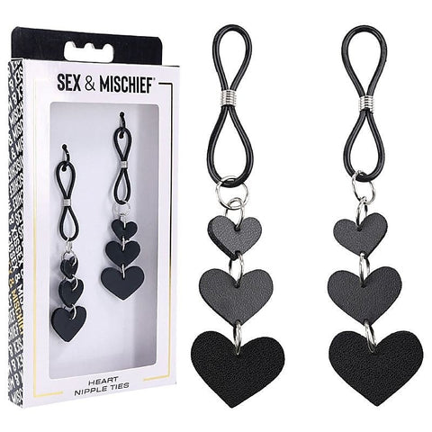 S&M Heart Nipple Ties - Nipple and Clit Clamps