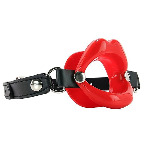 Sex and Mischief Silicone Lips Open Mouth Gag Pink - Bondage Gags and Bits