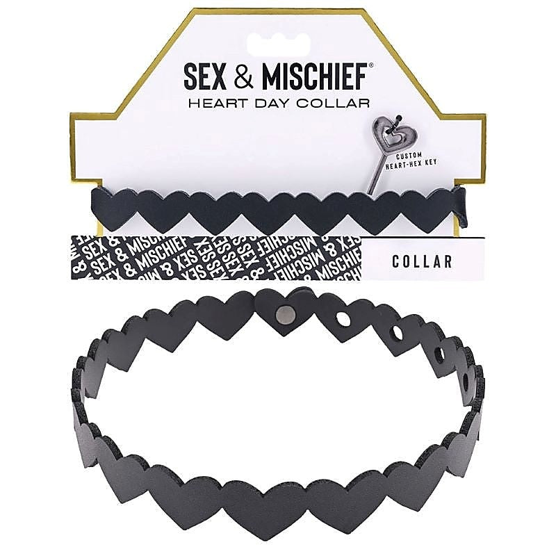 Premium S&M Heart Day Collar by Sportsheets - Collars and Leads