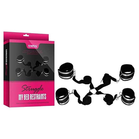 Lovetoy Struggle My Bed - Adjustable Bondage Restraints for Thrilling Intimacy - Cuffs and Restraints
