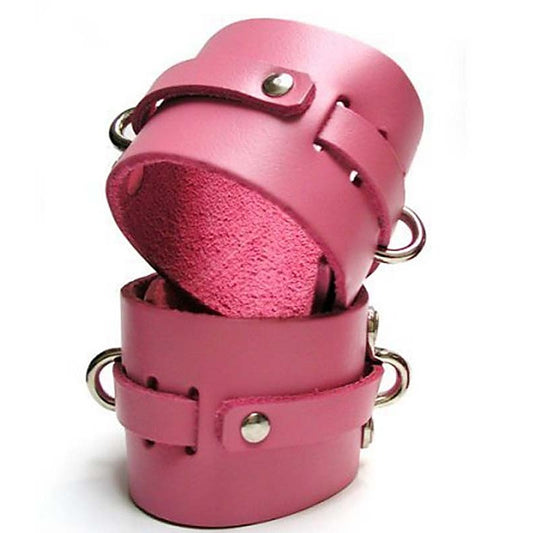 KinkLab Bound Leather Ankle Cuffs - Cuffs and Restraints