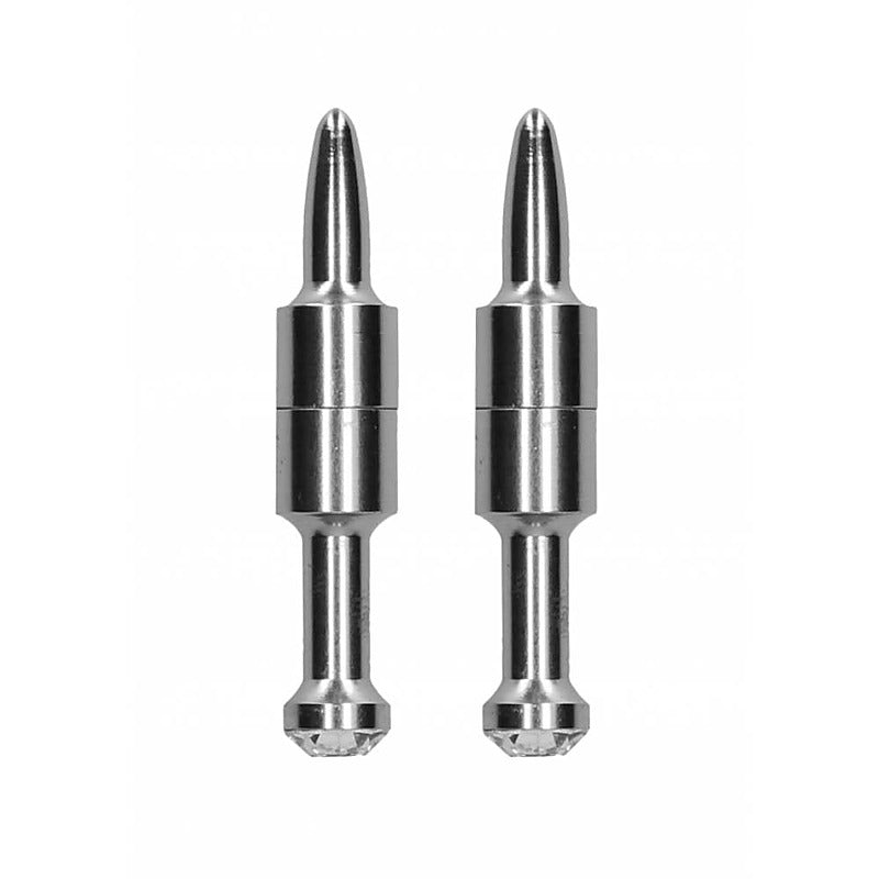 Magnetic Diamond Pin Nipple Clamps by Shots Toys - Nipple and Clit Clamps