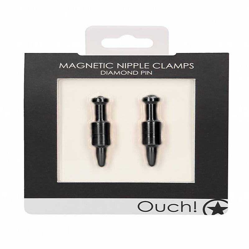 Magnetic Diamond Pin Nipple Clamps by Shots Toys - Nipple and Clit Clamps