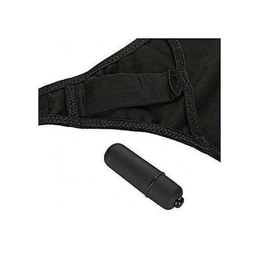Doc Johnson Black Rose Secret Garden Vibrating Panty - Clit Ticklers and Pulsators