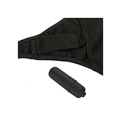 Doc Johnson Black Rose Secret Garden Vibrating Panty - Clit Ticklers and Pulsators