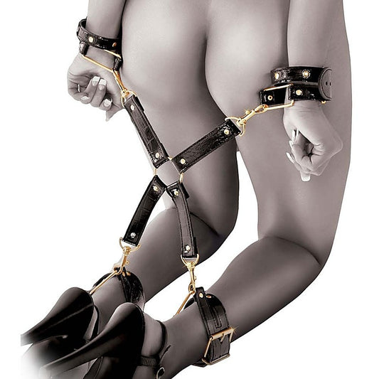 Pipedream Fetish Fantasy Gold Fantasy BDSM Play Hogtie - Cuffs and Restraints