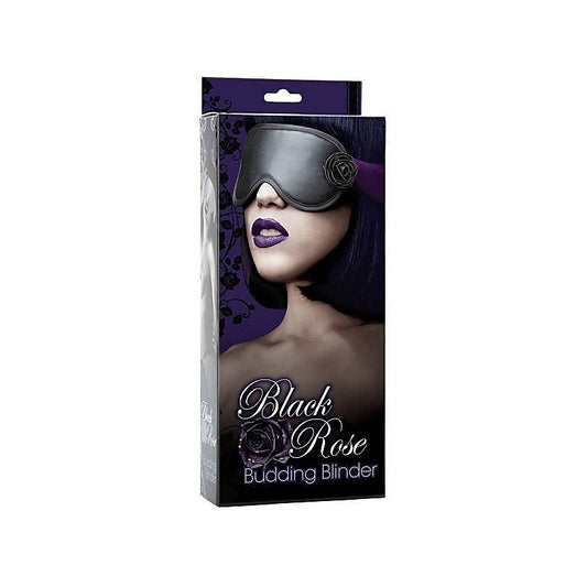 Doc Johnson Black Rose Budding Blinder Eyemask - Cuffs and Restraints