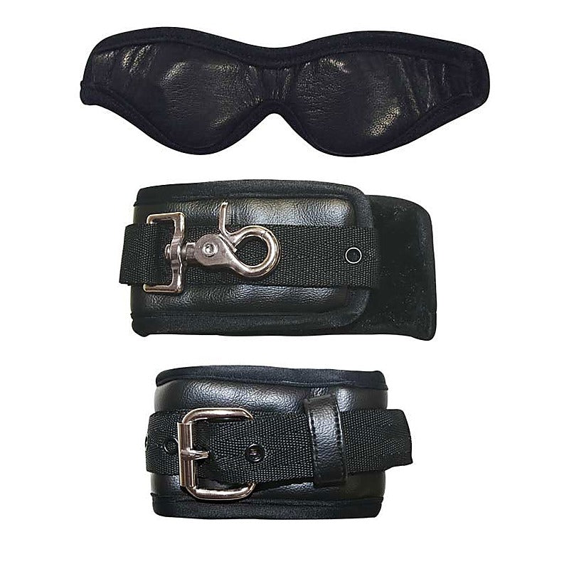Luxurious Bondage Kit - Sensual Cuffs and Blindfold Set - Bondage Kits