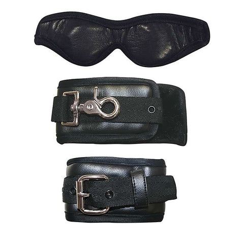 Luxurious Bondage Kit - Sensual Cuffs and Blindfold Set - Bondage Kits