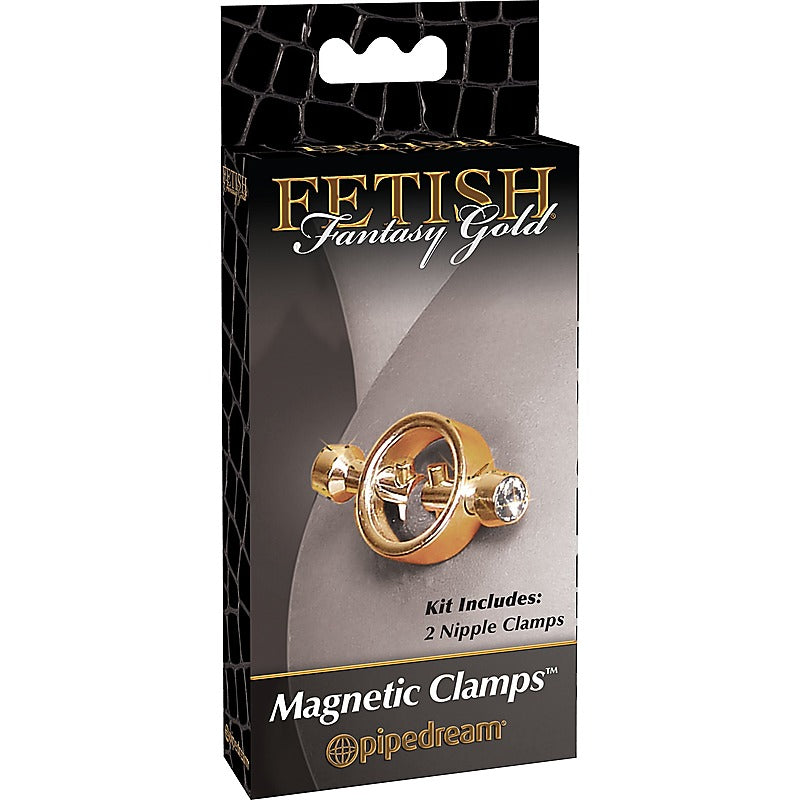 Fetish Fantasy Gold Magnetic Womens Nipple Clamps - Nipple and Clit Clamps