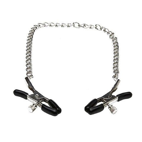 Premium Chained Nipple Clamps by Sportsheets - Nipple and Clit Clamps