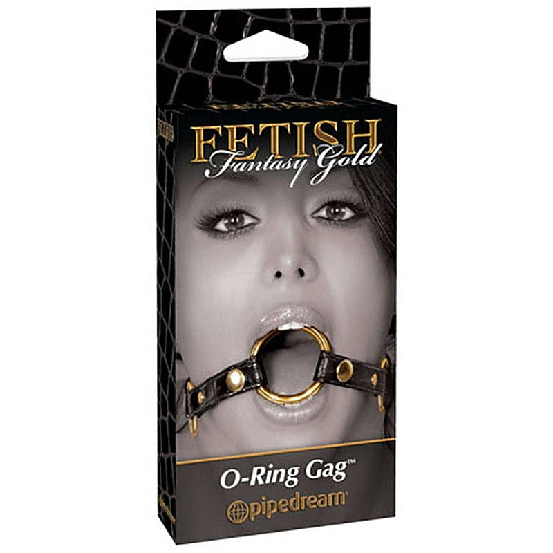 Pipedream Fetish Fantasy Gold O-Ring Bondage Gag - Bondage Gags and Bits