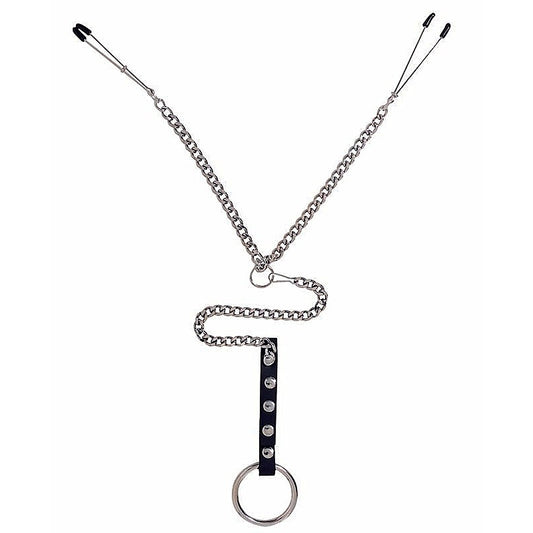 Y-Style Adjustable Tweezer Clamps With Cock Ring