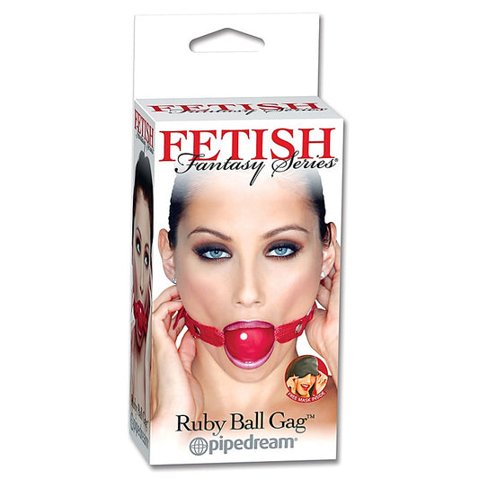 Pipedream Fetish Fantasy Kinky Play Ruby Ball Gag - Bondage Gags and Bits