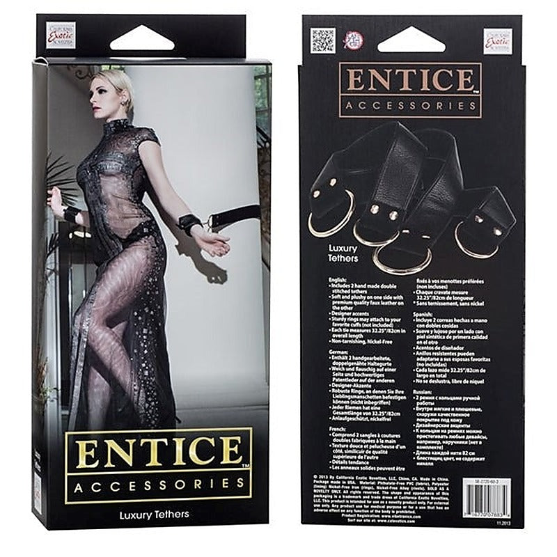 Entice Luxury Tethers by California Exotics - Cuffs and Restraints