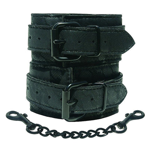 Premium Midnight Lace Cuffs by Sportsheets - Cuffs and Restraints