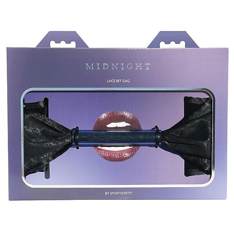 Premium Midnight Lace Bit Gag by Sportsheets - Bondage Gags and Bits