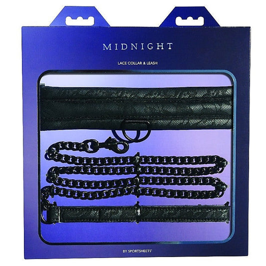 Sportsheets Midnight Lace Collar & Leash