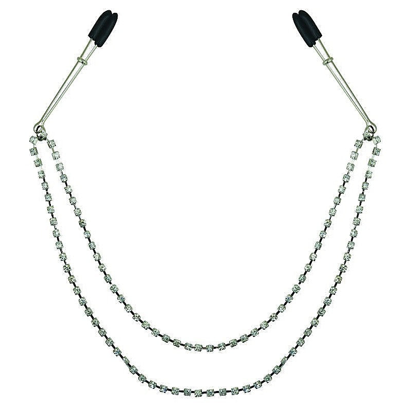 Sportsheets Midnight Bling Nipple Clips - Nipple and Clit Clamps
