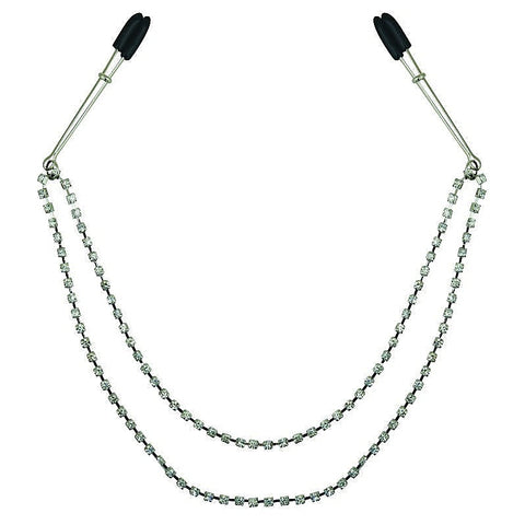 Sportsheets Midnight Bling Nipple Clips - Nipple and Clit Clamps