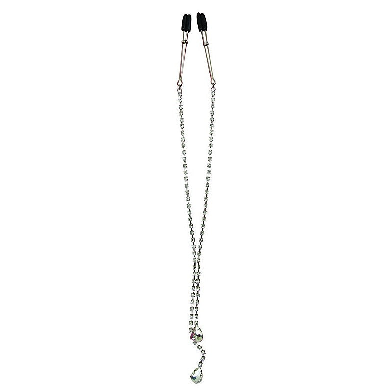 Midnight Teardrop Nipple Clips by Sportsheets - Nipple and Clit Clamps